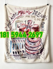 Fendi Making Dreams Cinema Art Flannel Throw Blanket IMG_9641